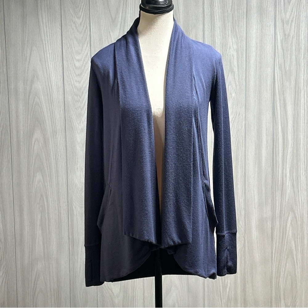 Athleta Blue Open Front Cardigan Size XXS
